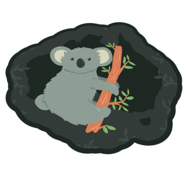 Vinyl Teppich Tiere süßer koala-anhänger - TenStickers