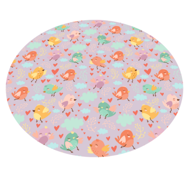 Vinyl Teppich Tiere bunter vogeldruck - TenStickers
