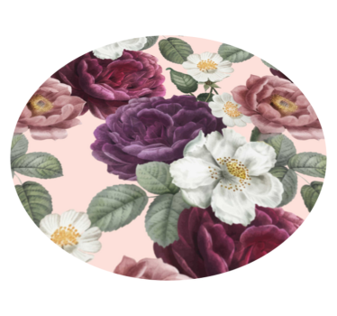 Vinylteppich Pflanzen Rosa rote blume verschwommen - TenStickers