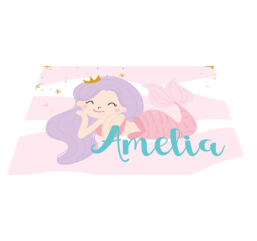 Vinylteppich mit Name Name der meerjungfrau-prinzessin - TenStickers
