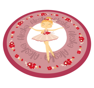 Vinyl Teppich kindlich balletttanz mit namen - TenStickers