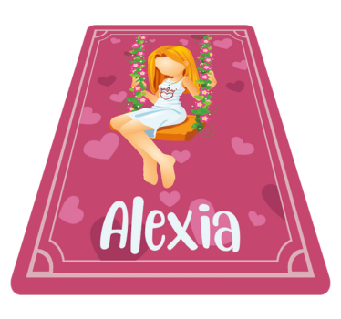 Vinyl Teppich Jugendzimmer grasschaukel mit namen - TenStickers