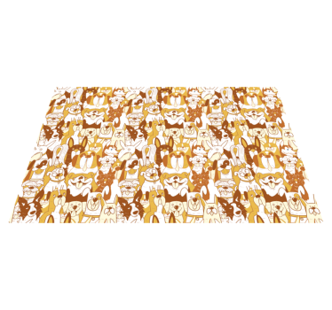 Vinyl Teppich Tiere braune haustiergesichter - TenStickers