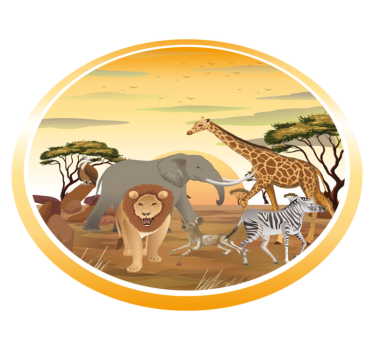 Vinyl Teppich Tiere safari-tierabenteuer - TenStickers