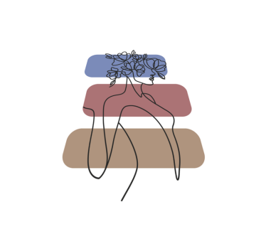 Vinyl Teppich minimalistisch anmutiger botanischer umriss - TenStickers