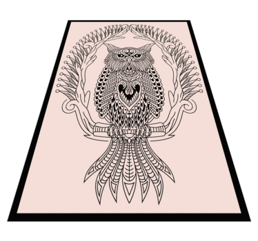 Vinyl Teppich Tiere eulen-mandala-design - TenStickers