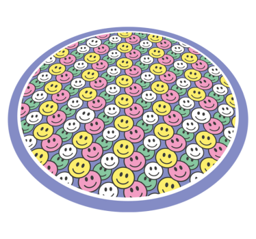 Vinyl Teppich kindlich fröhliche smileys - TenStickers
