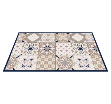 Vinyl teppich küche beige mosaikfliesen - TenStickers
