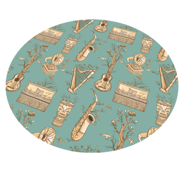 Vinyl Teppich kindlich musikinstrumente harmonie - TenStickers