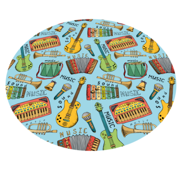 Vinyl teppich kindlich musikinstrumente freude - TenStickers