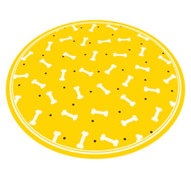 Vinyl Teppich Tiere gelbes knochenmuster - TenStickers