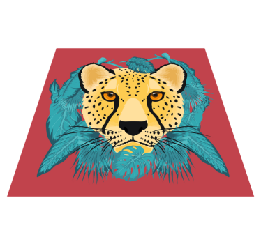 Vinyl Teppich Tiere wildkatzenporträt - TenStickers