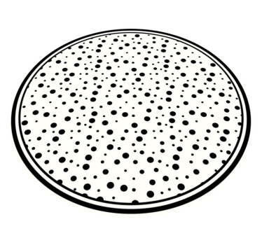 Vinyl Teppich minimalistisch schwarze tupfen - TenStickers