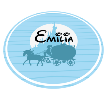 Vinyl Teppich mit Namen ballettwagen-thema - TenStickers