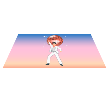 Vinyl Teppich kindlich tanzparty-stimmung - TenStickers