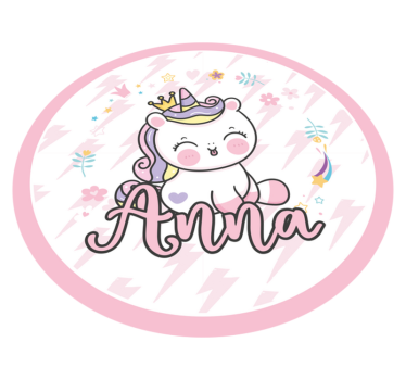 Vinyl Teppich kindlich baby-einhorn mit namen - TenStickers