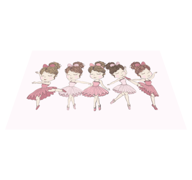 Vinyl Teppich kindlich balletttänzer präsentieren - TenStickers