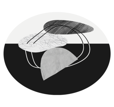 Vinyl Teppich minimalistisch abstrakte form kunstwerk - TenStickers