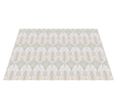 Vinyl Teppich minimalistisch elegante florale inspiration - TenStickers