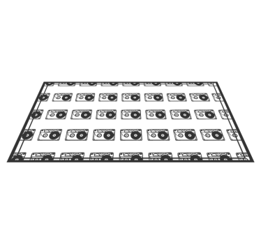 Vinyl Teppich kindlich retro-audiothema - TenStickers