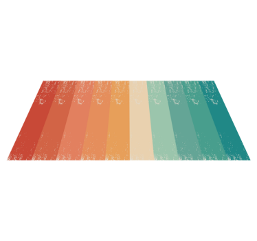 Vinyl Teppich minimalistisch bunt gestreifte schichten - TenStickers