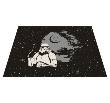 Vinyl Teppich kindlich weltraum-stormtrooper-szene - TenStickers