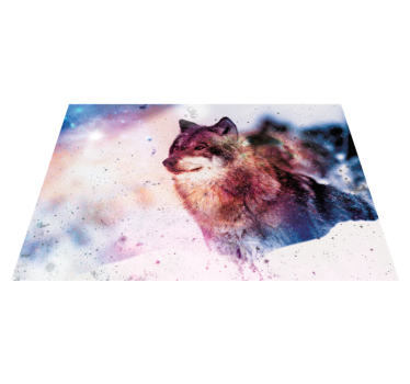 Vinyl Teppich Tiere kosmisches wolfsbild - TenStickers