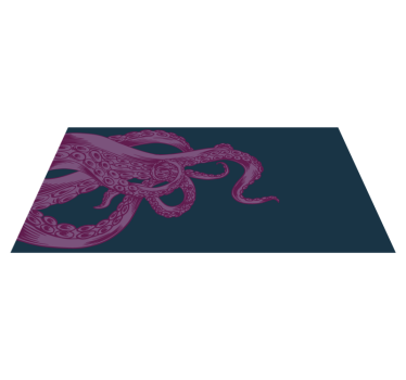 Vinyl Teppich Tiere oktopus-Ornament-Overlay - TenStickers