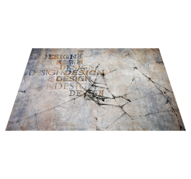Vinyl Teppich Steine gesprungene Stein-Typografie - TenStickers