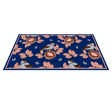 Vinyl Teppich Tiere vogelnest botanisches motiv - TenStickers