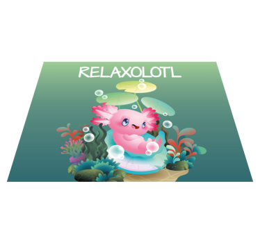 Vinyl Teppich kindlich relaxolotl-teich - TenStickers