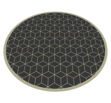 Kreisförmiges Würfelmuster Vinyl Teppich Geometrisch - TenStickers