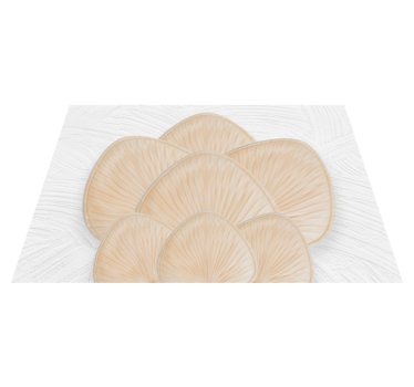 Texturierte beige Blütenform Vinyl Teppich Textur - TenStickers
