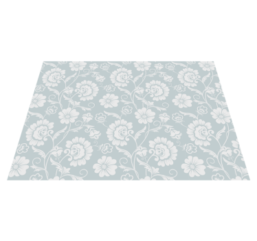 Elegantes Blumenmuster Vinyl Teppich Blumen - TenStickers