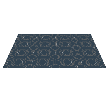 Blaues geometrisches Muster Vinyl Teppich Geometrisch - TenStickers