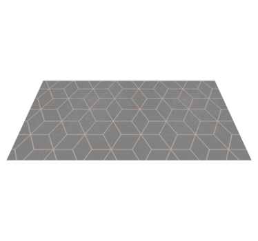 Graues Sechseckmuster Vinyl Teppich Geometrisch - TenStickers