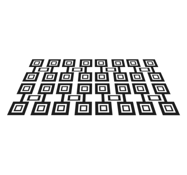 Vinyl Teppich geometrisch geometrisches quadratmuster - TenStickers