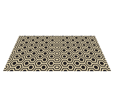 Geometrisches Sechseckmuster Vinyl Teppich  - TenStickers