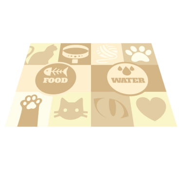 Vinylteppich Tier Essensunterlage Katzen - TenStickers