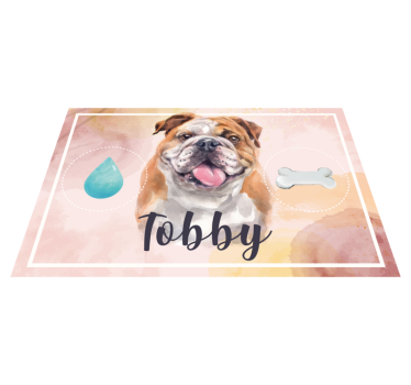 Vinylteppich Tier Essensunterlage Bulldogge - TenStickers