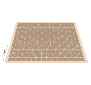 Vinylteppich Schlafzimmer Beige gemusterte Fliese - TenStickers