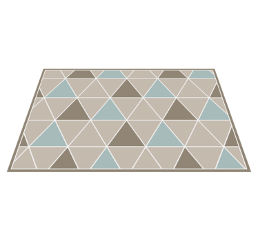 Vinylteppich skandinavisch Dreiecksmuster beige - TenStickers