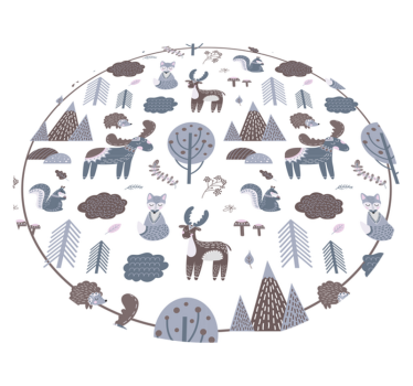 Vinylteppich skandinavisch Nordische Tiere - TenStickers