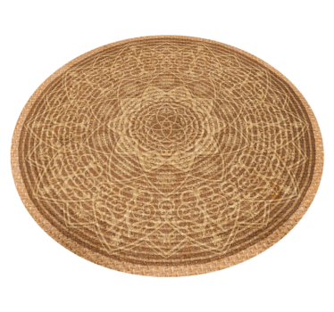 Vinyl Teppich Mandala elegantes braunes muster - TenStickers