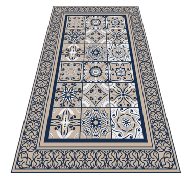 Vinyl Teppich Fliesenoptik braune vintage-fliesen - TenStickers