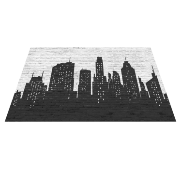 ziegel-skyline-naturstein-fliesen - TenStickers