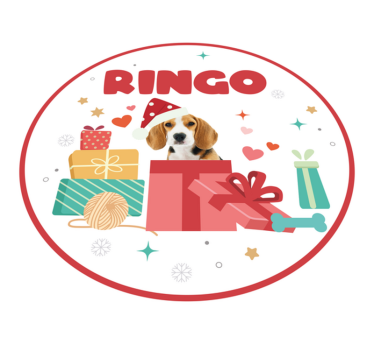 Weihnachten Vinyl Teppich Haustier name - TenStickers