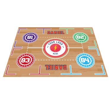 Rechteckiger Vinyl Teppich Basketball Training  - TenStickers