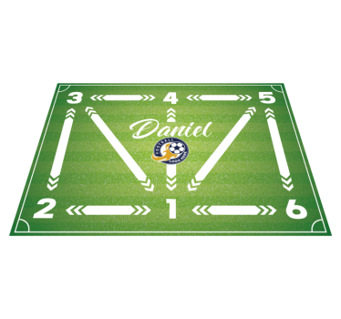 Fußball Training Vinyl Teppich rechteckig - TenStickers
