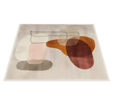 Vinyl Teppich beige abstrakte formen - TenStickers
